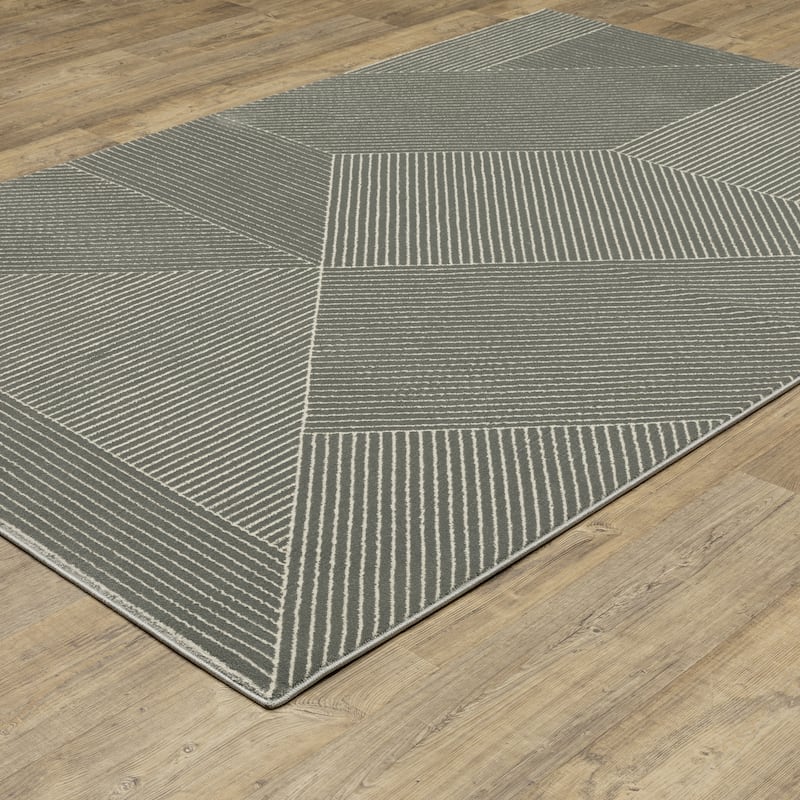 Style Haven Ripley Modern Geometric Mixed Pile Area Rug