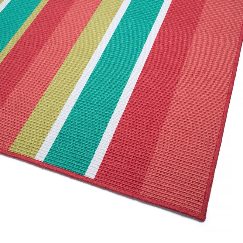 Voavah Coral Hand-Made Flatweave Indoor/Outdoor Area Rug