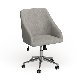 SAFAVIEH Adrienne Chrome Leg Swivel Adjustable Office Chair - 24" x 21.6" x 34.5"