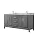 Option Dark Gray / White Carrara Marble Top / Polished