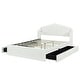 preview thumbnail 12 of 58, Full Platform Bed with Twin Trundle and 5 Storage Shelves, White Finish