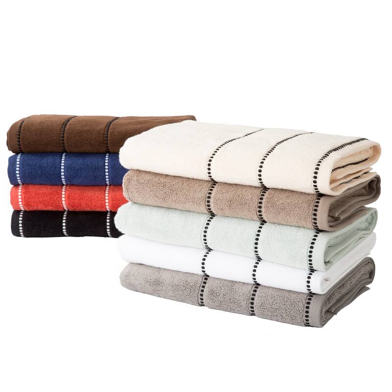 6-Piece Complete Bath Towels Set – 100% Cotton Towels with Zero Twist – Machine Washable by Lavish Home (Silver)