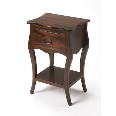 Rochelle Antique Walnut 1 Drawer Nightstand