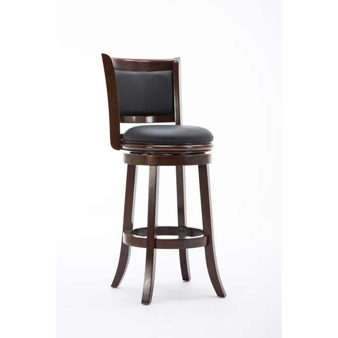 Augusta Wood Indoor Swivel Barstool