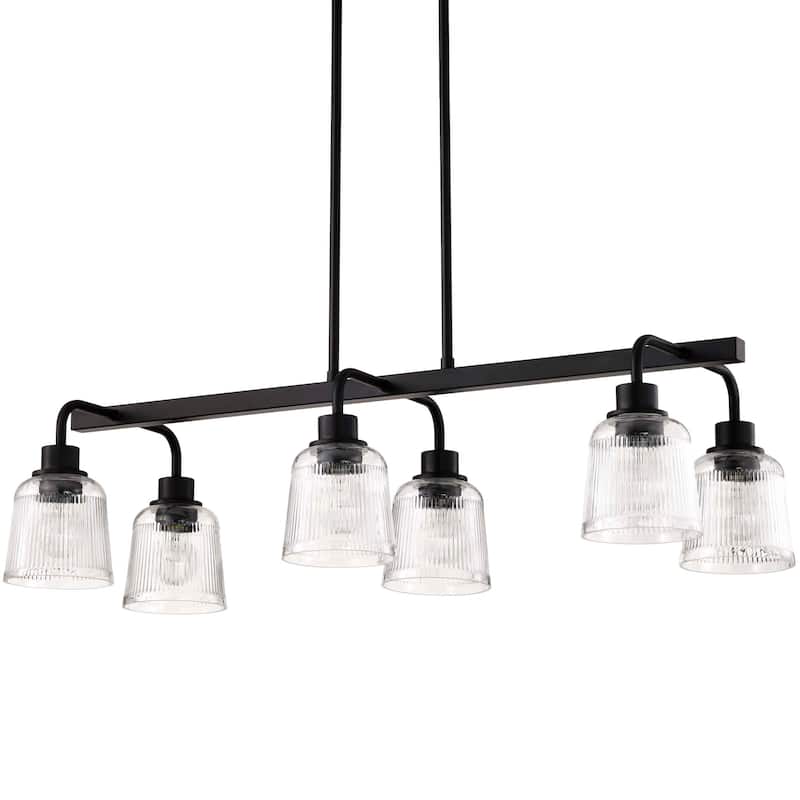 Nuvo Lighting 60/8610 Grayson 6 Light 34" Wide Linear Pendant - Matte Black