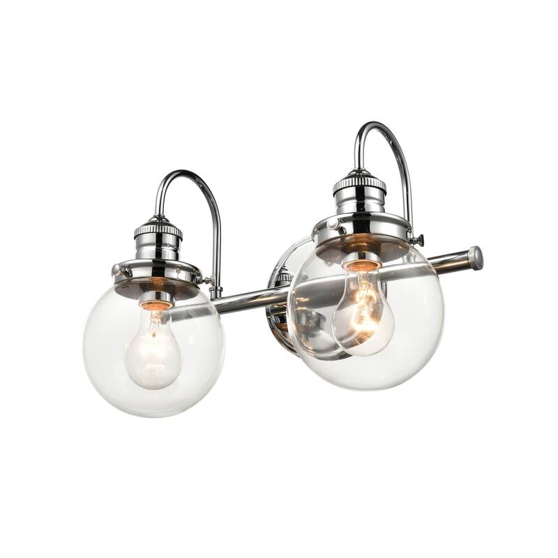Millennium Lighting Ella Wall Sconce / Vanity Light in Chrome with Clear Glass Shades