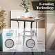 preview thumbnail 13 of 27, Patio Bar Table Outdoor Metal Bar Table Square Bistro Bar Table