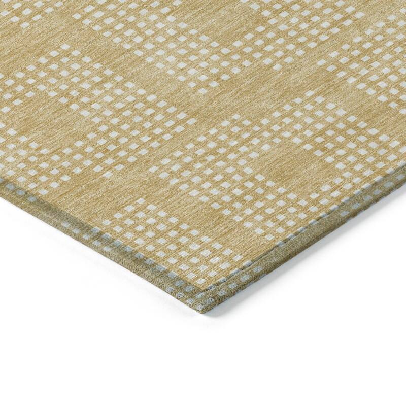 Machine Washable Indoor/ Outdoor Chantille Modern Houndstooth Rug