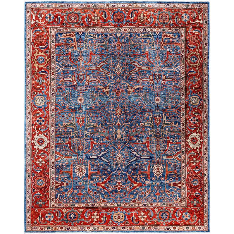 Serapi One-of-a-Kind Hand-Knotted Area Rug - Blue - 8' 0" x 9' 11"
