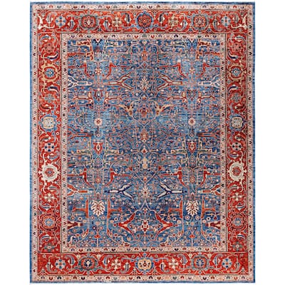 Serapi One-of-a-Kind Hand-Knotted Area Rug - Blue - 8' 0" x 9' 11"