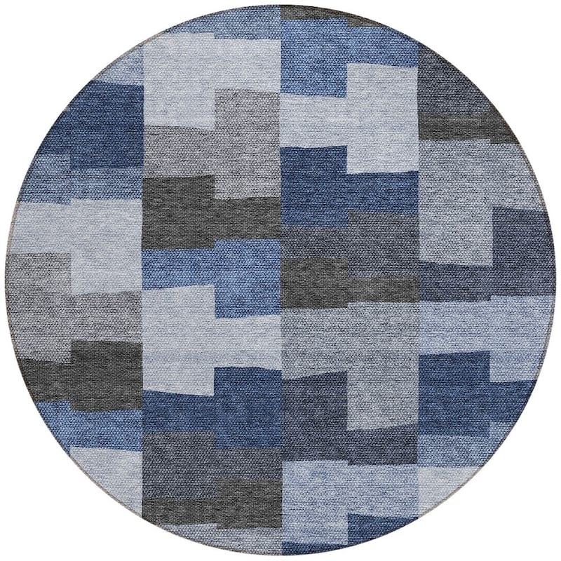 HomeRoots Geometric Transitional Rectangle Outdoor Rug