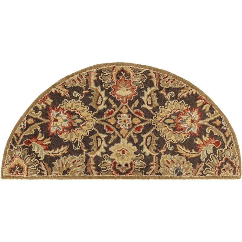 Livabliss Caesar Updated Traditional Oriental Area Rug - 2' x 4' - Dark Brown - Hearth