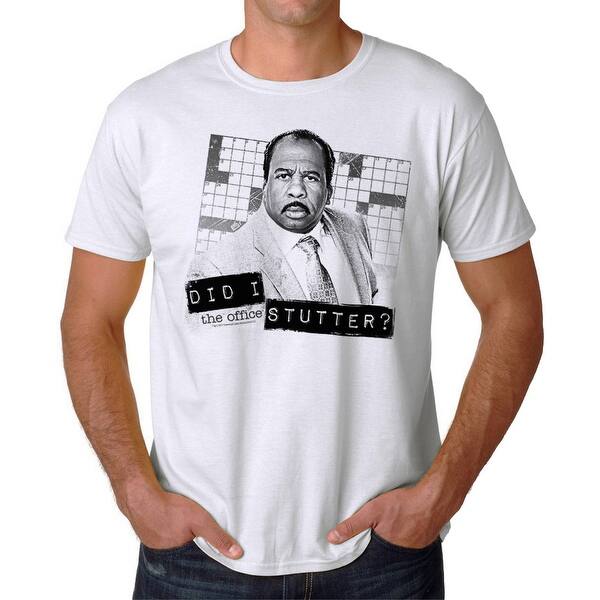 Shop The Office Stanley Hudson Did I Stutter Quote Men S White T