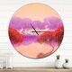 preview thumbnail 7 of 8, Designart 'Red and Purple Japanese Gardens' Oversized Traditional Wall CLock