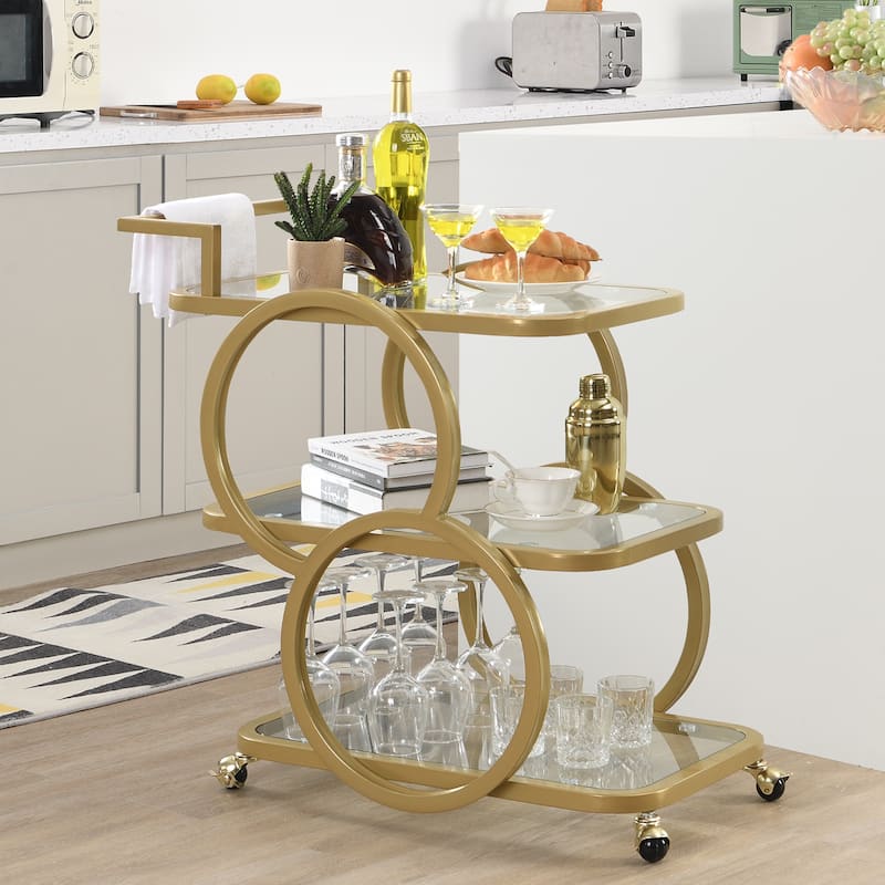 Metal Bar Cart Silver Bar Carts for the Home