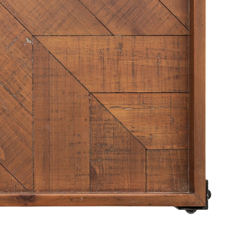 Kate and Laurel Marsh Wood and Metal Coffee Table - 27x27x18