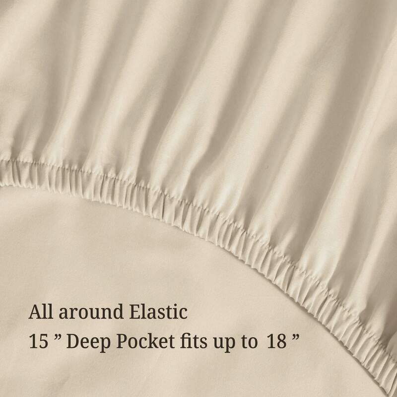 Superior Egyptian Cotton Sateen 300-Thread Count Solid Sheet Set- Split King