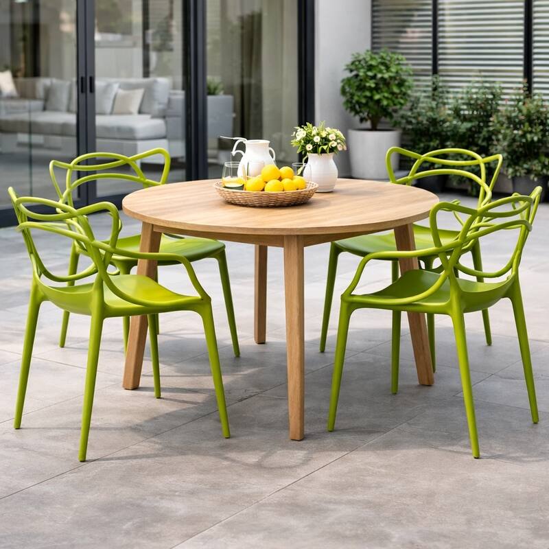 Single Modern Contemporary Design Master Green Dining Arm Chairs