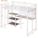 preview thumbnail 6 of 22, Twin Size Loft Bed With Desk And Whiteboard And 3 Shelves And Ladder for Home