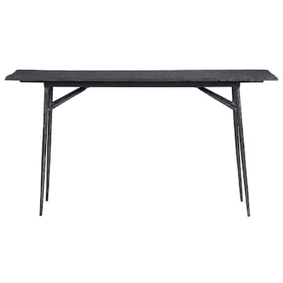 60" Black Contemporary Rectangular Console Table