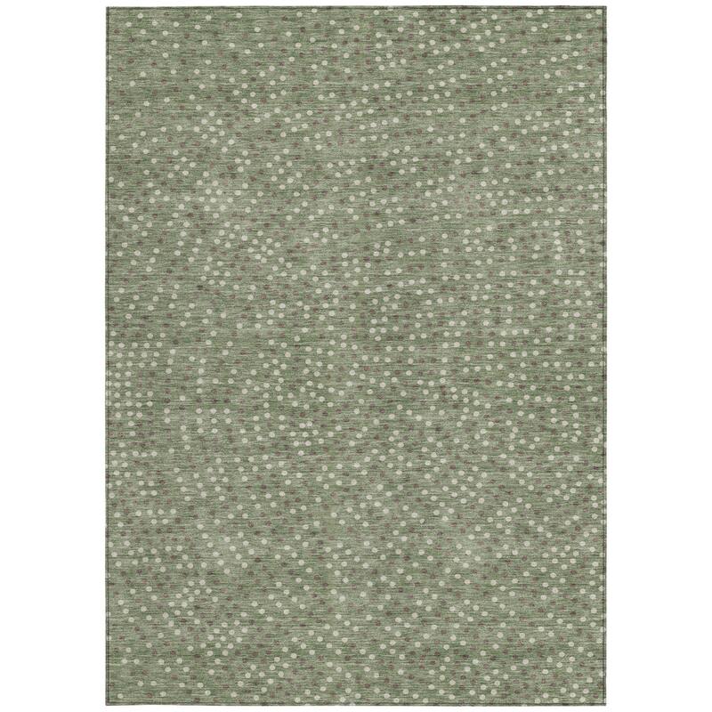 HomeRoots Polka Dot Transitional Rectangle Outdoor Rug