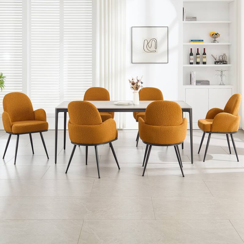 Fabric Upholstered Dining Chairs Set of 2/4 with Arms - 34.8"H x 23.2"W x 22.8"D