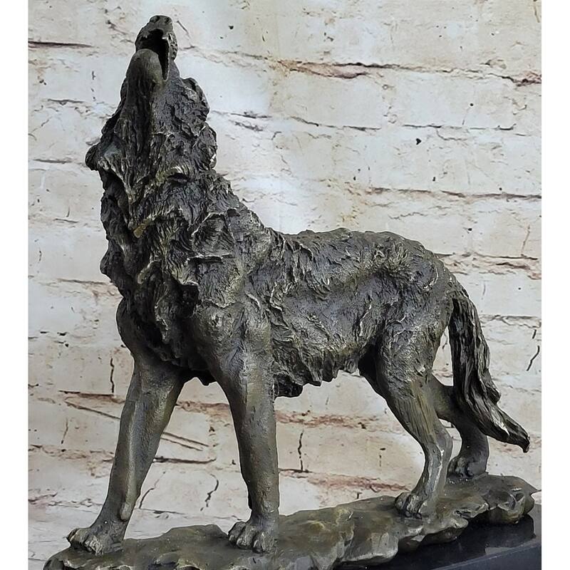 Imitative Wolf DireImitative wolf Bronze Statue Sculpture Figure Antoine Barye Art 13.5 Inches X 15 Inches