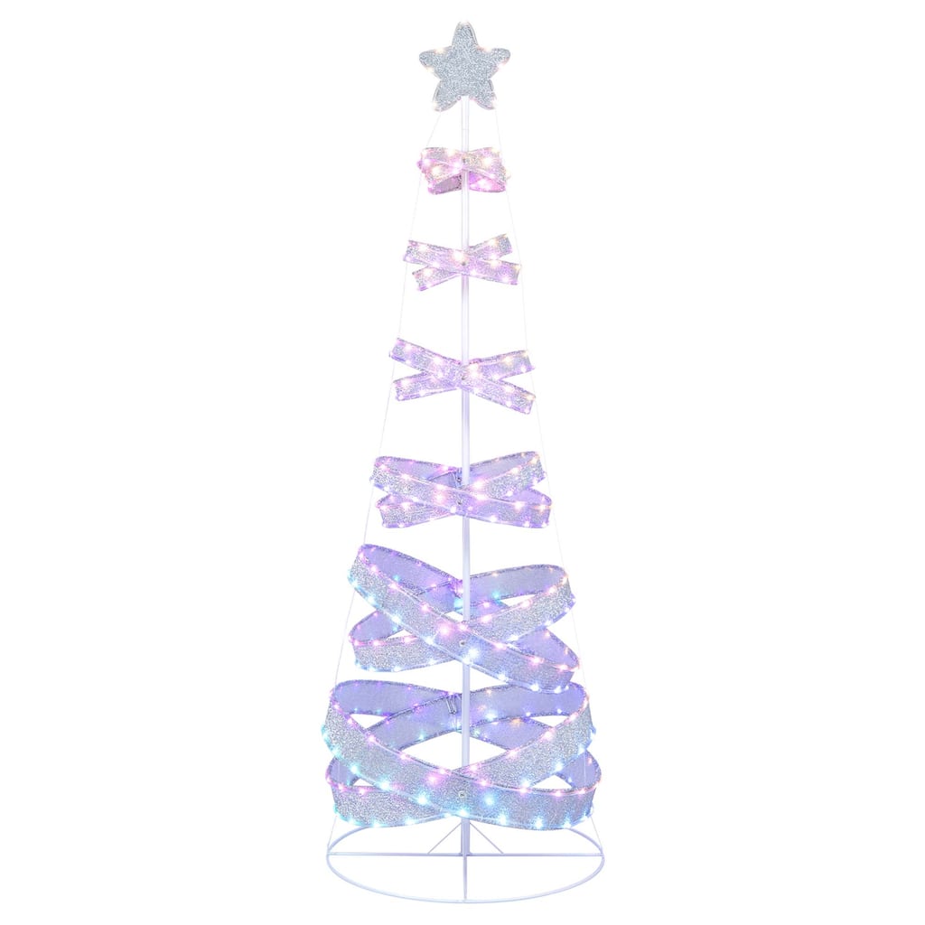 Costway 7 FT Outdoor Spiral Christmas Tree Pre-lit Christmas Tree with - See Details