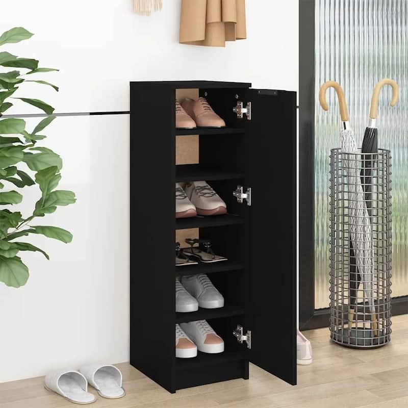 vidaXL Shoe Cabinet Engineered Wood Medium Shoe Cabinet - 13.8 x 11.8 x 39.4 in
