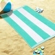 preview thumbnail 51 of 62, Cabana Stripe Oversized Cotton Beach Towel by Superior