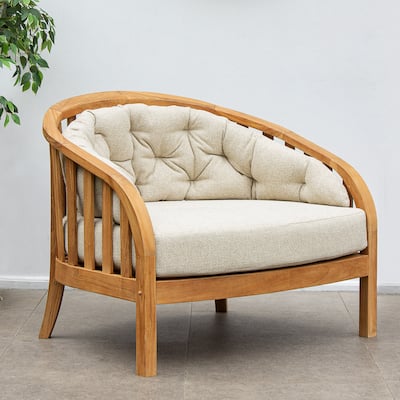 Cambridge Casual Bernese Teak Wood Oversized Patio Club Chair