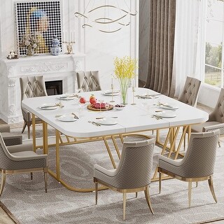 Large Square Dining Table for 8 10 People Modern Wooden Kitchen Table On Sale Bed Bath Beyond 37372307