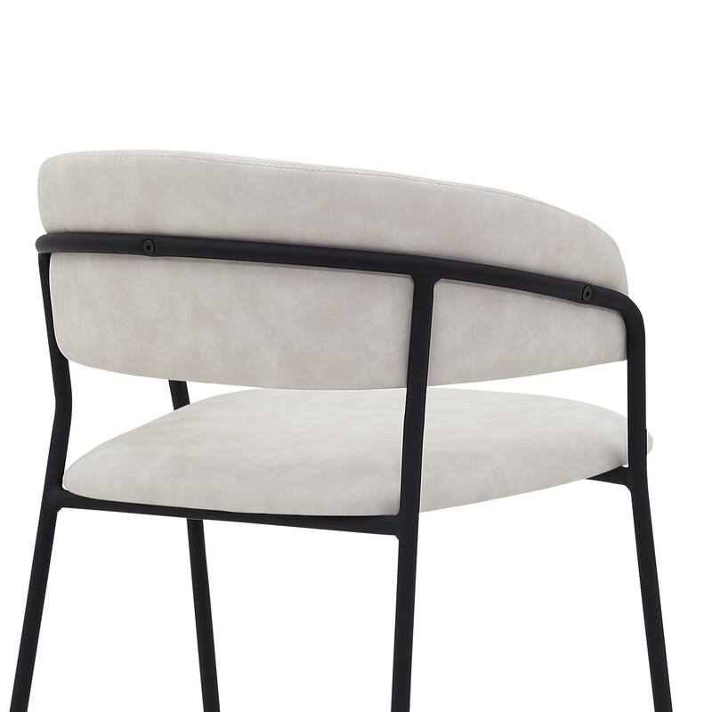 Nara Upholstered Barrel Seat Counter Height Bar Stool