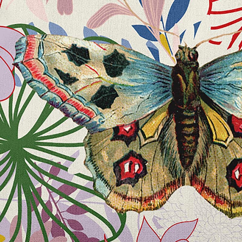 Butterfly In Floral Jumble Decorative Throw Pillow