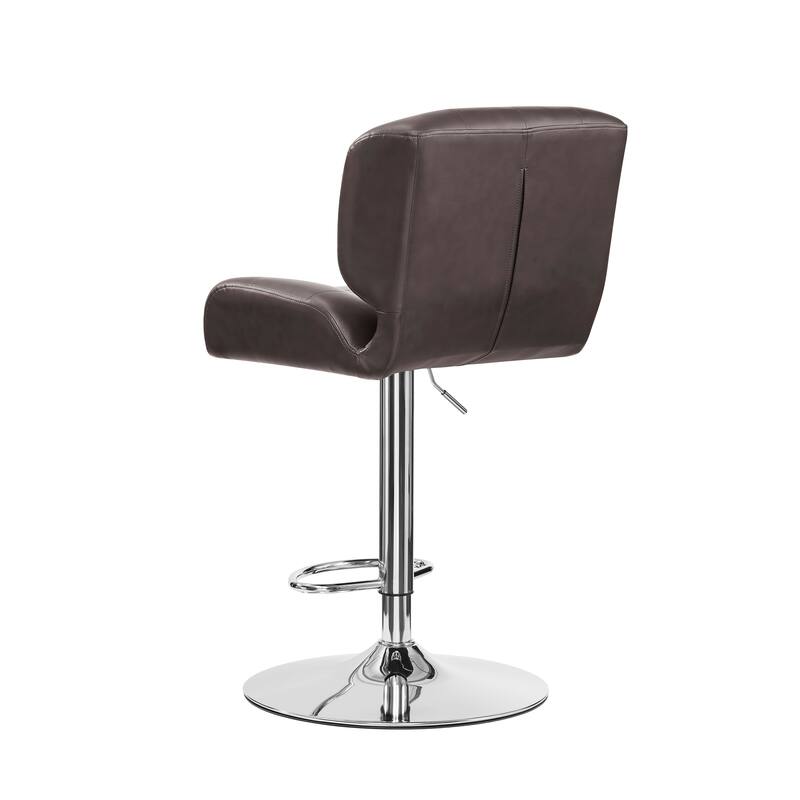 Reilly Adjustable Faux Leather Barstool