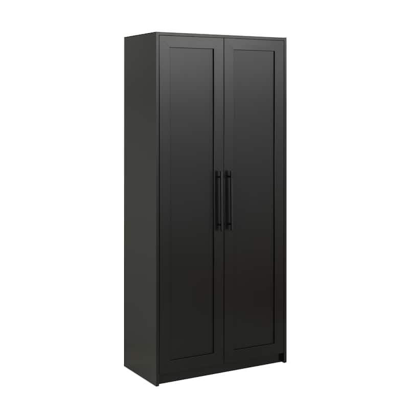 Prepac Elite Premium Home Storage Cabinet with Panel Doors 16" D x 32" W x 72" H - 32 in W x 72 in H x 16 in D
