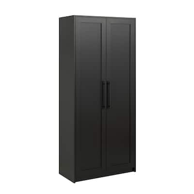 Prepac Elite Premium Home Storage Cabinet with Panel Doors 16" D x 32" W x 72" H - 32 in W x 72 in H x 16 in D