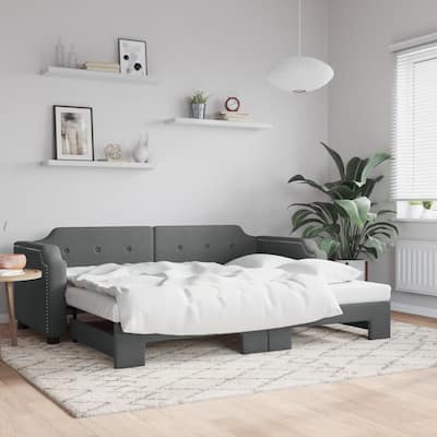 vidaXL Day Bed Upholstered Sleeper Sofa Bed for Bedroom Living Room Fabric
