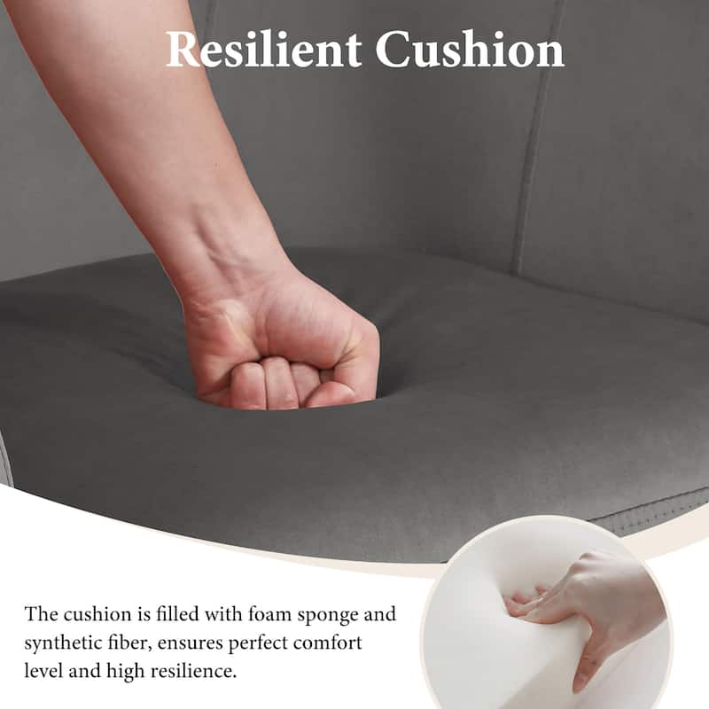 Modern 29"W Upholstered Swivel Barrel Chair for Living Room Set of 2