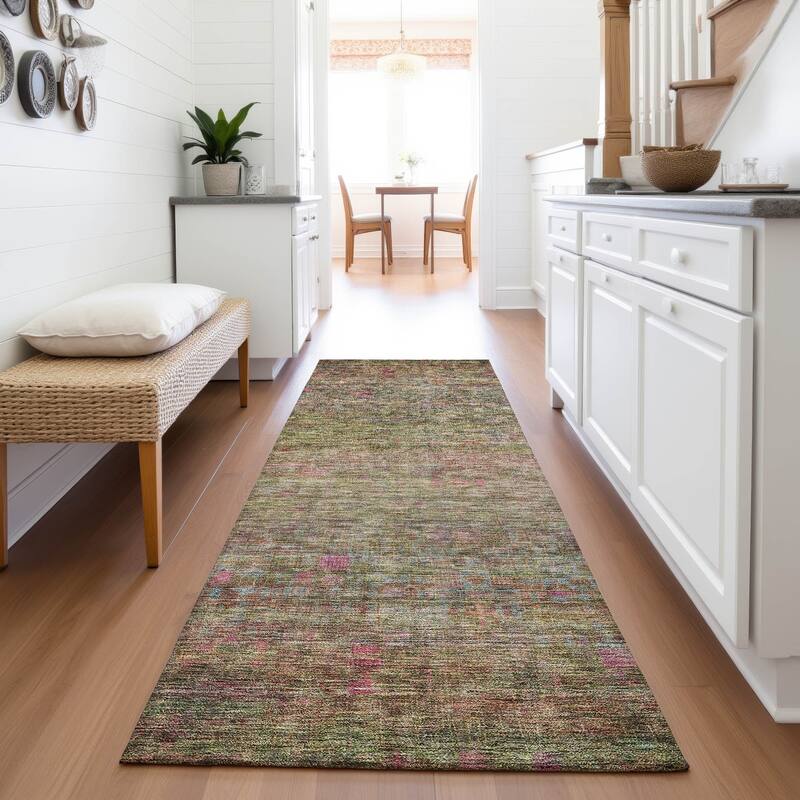 Premium Washable Super Soft Distressed Traditional Mayfield Rug - Cactus - 2'3" x 7'6"
