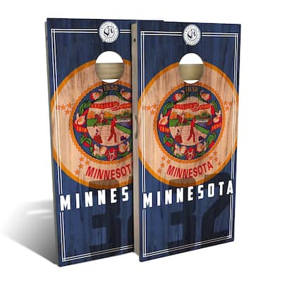 Minnesota State Flag 2.0 Outdoor Cornhole Board Set