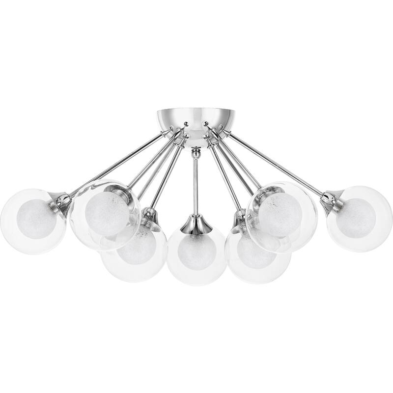 Strick & Bolton Lyla Polished Chrome 9-light Semi-flush Mount