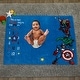 preview thumbnail 5 of 3, Marvel Comics Blue, Red and Green, Captain America, Hulk, Spiderman and Thor Super Soft Milestone Baby Blanket