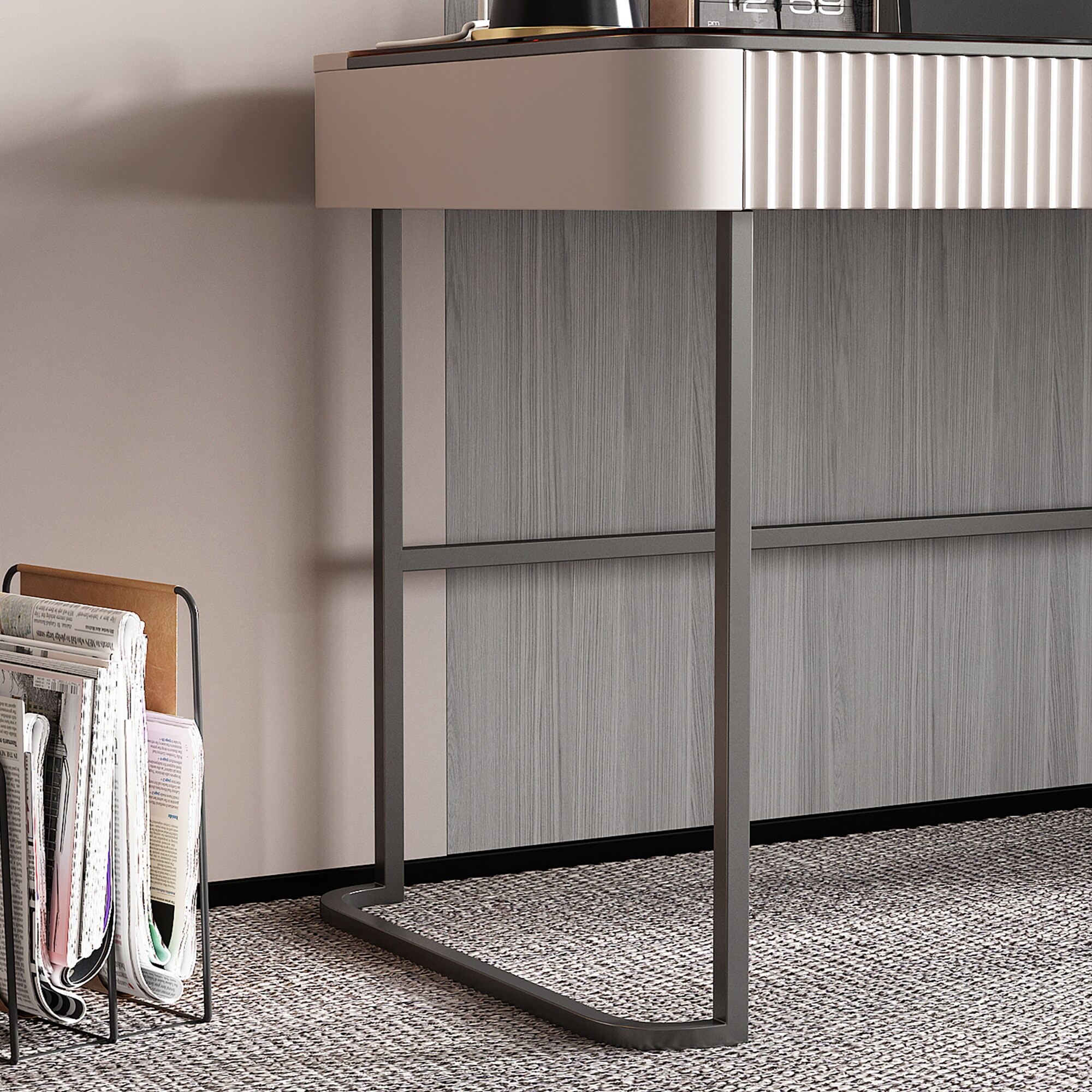 Home Office Desk, Computer Desk with USB Intelligent Socket (53IN)