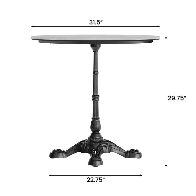 Commercial All-Weather HPL Tabletop with Bistro Base