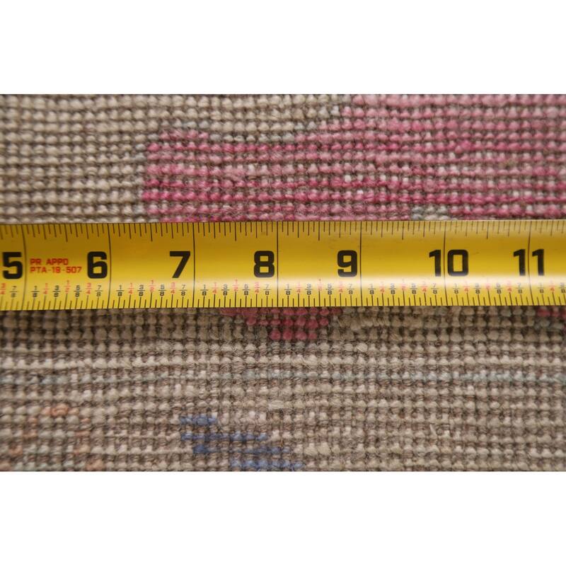 Vegetable Dye Oushak Turkish Area Rug Hand-knotted Wool Floral Carpet - 8'10"x 11'10"