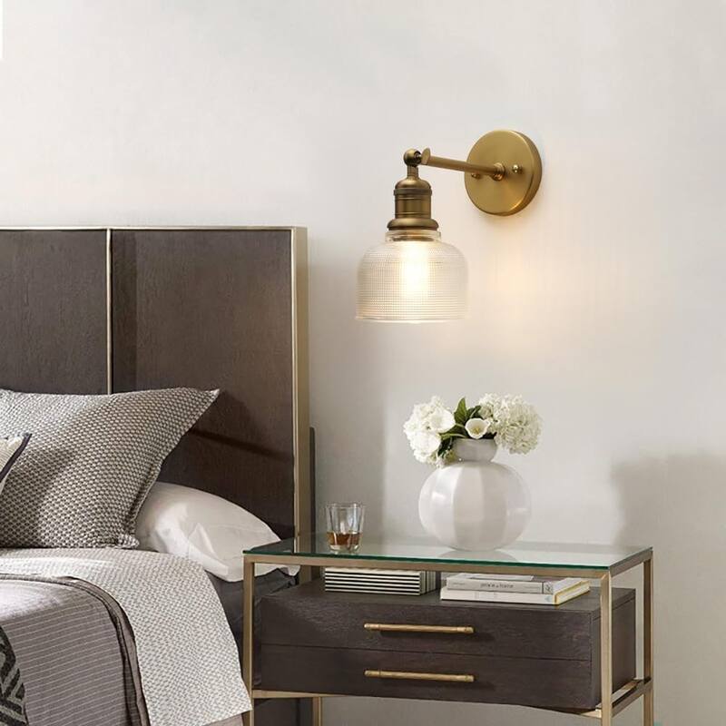 1-light vanity light antique mounted light glass & metal wall light