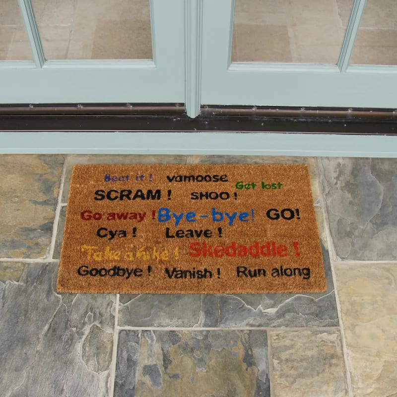 Rubber-Cal Rude "Leave Door Mat" Kit - 18" x 30" - 2 Doormats