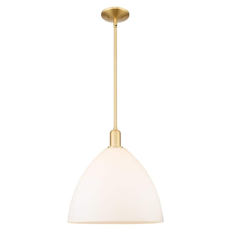 Innovations Lighting Endless Possibilities Arcadia - Bristol - 1 Light 16" Stem Hung Mini Pendant - Satin Gold/Matte White
