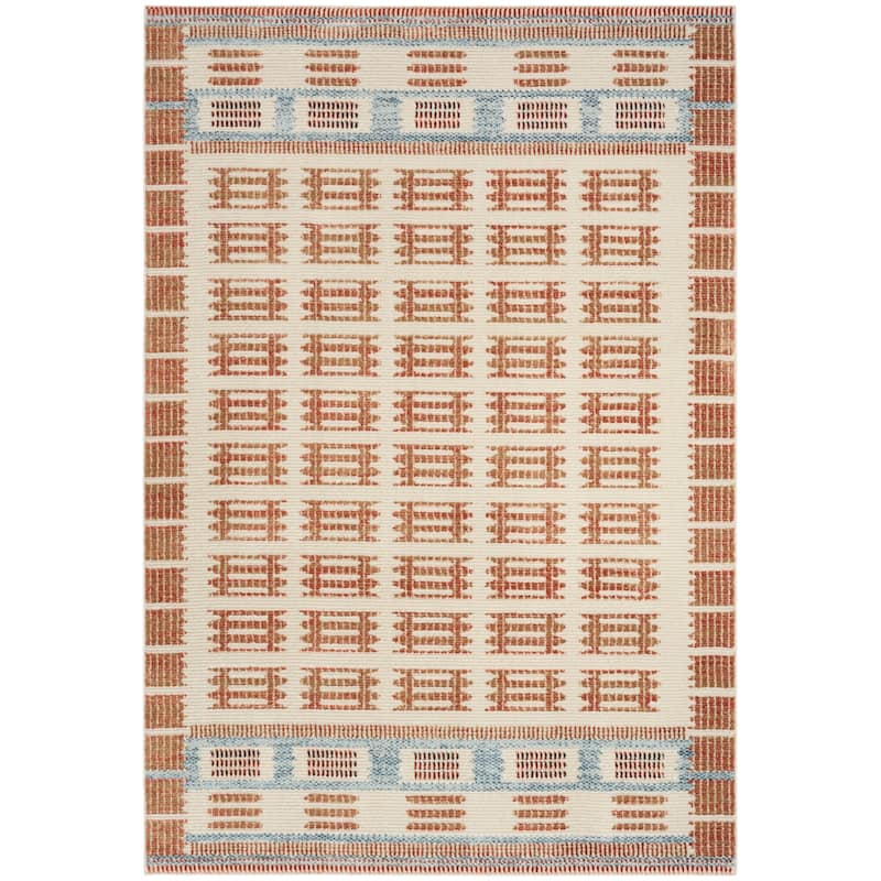 Nourison Nordic Indoor only Geometric Area Rug - 4' x 6' - Ivory/Rust